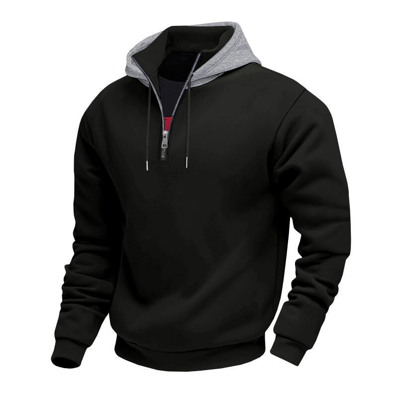 Herren Sweatshirt mit Reißverschluss und hohem Kragen Aliams