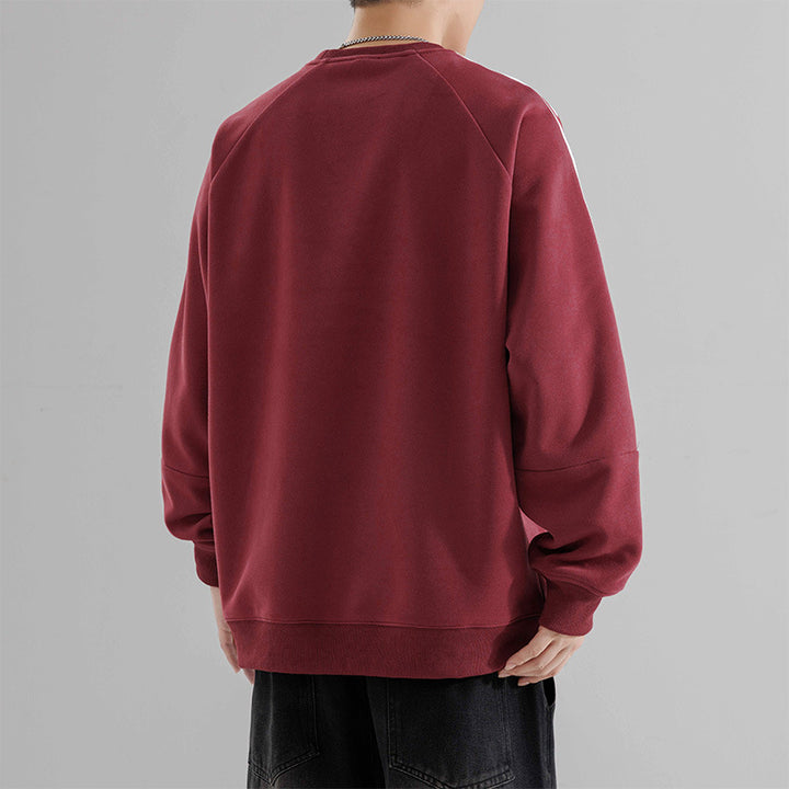 Herren sportliches Sweatshirt mit Raglanärmeln und stylischen Streifen Aliams