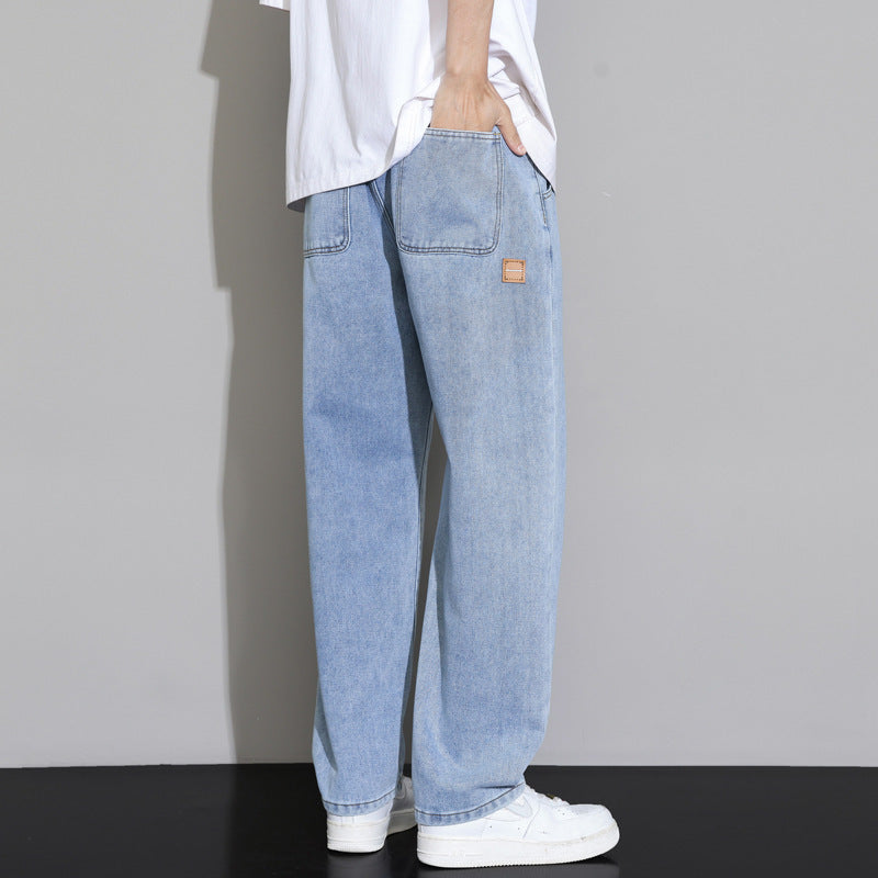 Herren lässige weite Jeanshose Aliams