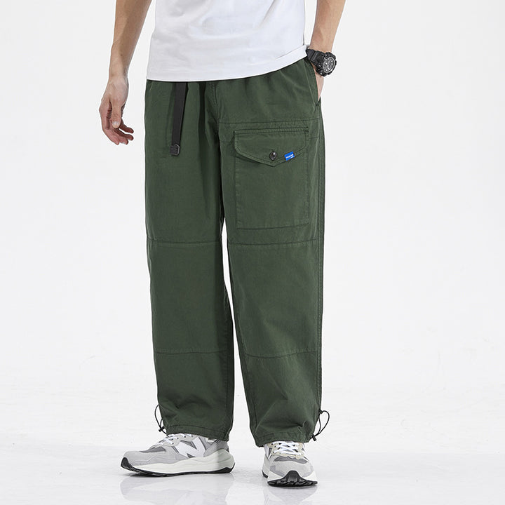 Herren bequeme Cargo-Hose mit vielen Taschen und elastischem Bund Aliams