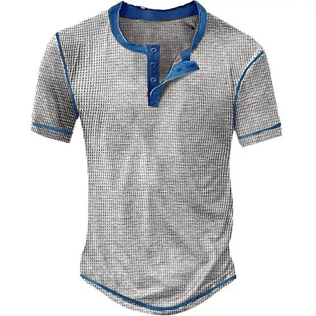 Herren Kurzarm-Hemd mit innovativem Strukturdesign und modischen Akzenten Aliams