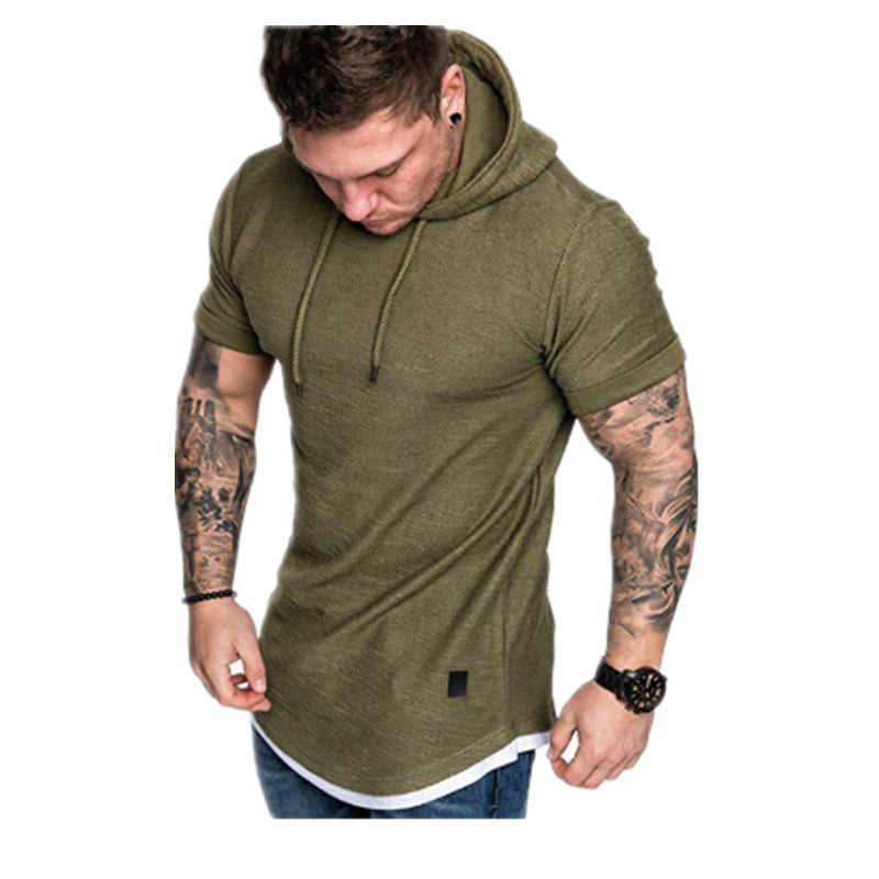 Herren Kurzarm Hoodie mit strukturiertem Design Aliams