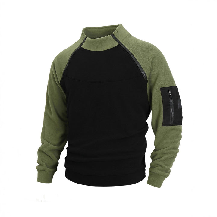 Herren Fleece-Pullover mit hochschließendem Kragen und praktischen Reißverschlussdetail Aliams