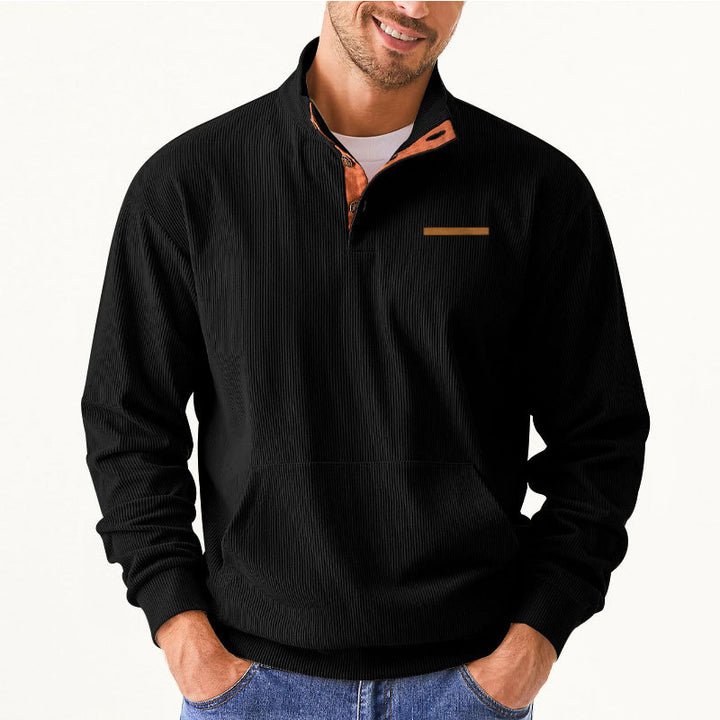 Herren Hochwertiger Pullover mit halbem Reißverschluss und komfortabler Passform Aliams