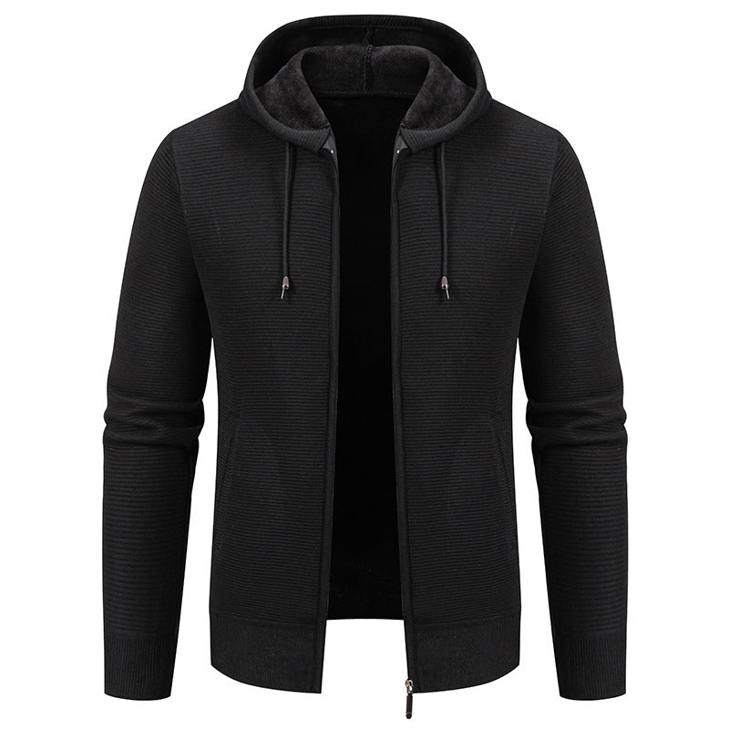 Herren elegante Strickjacke mit Kapuze und modernem Design Aliams