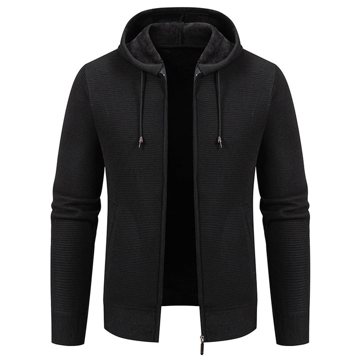 Herren elegante Strickjacke mit Kapuze und modernem Design Aliams