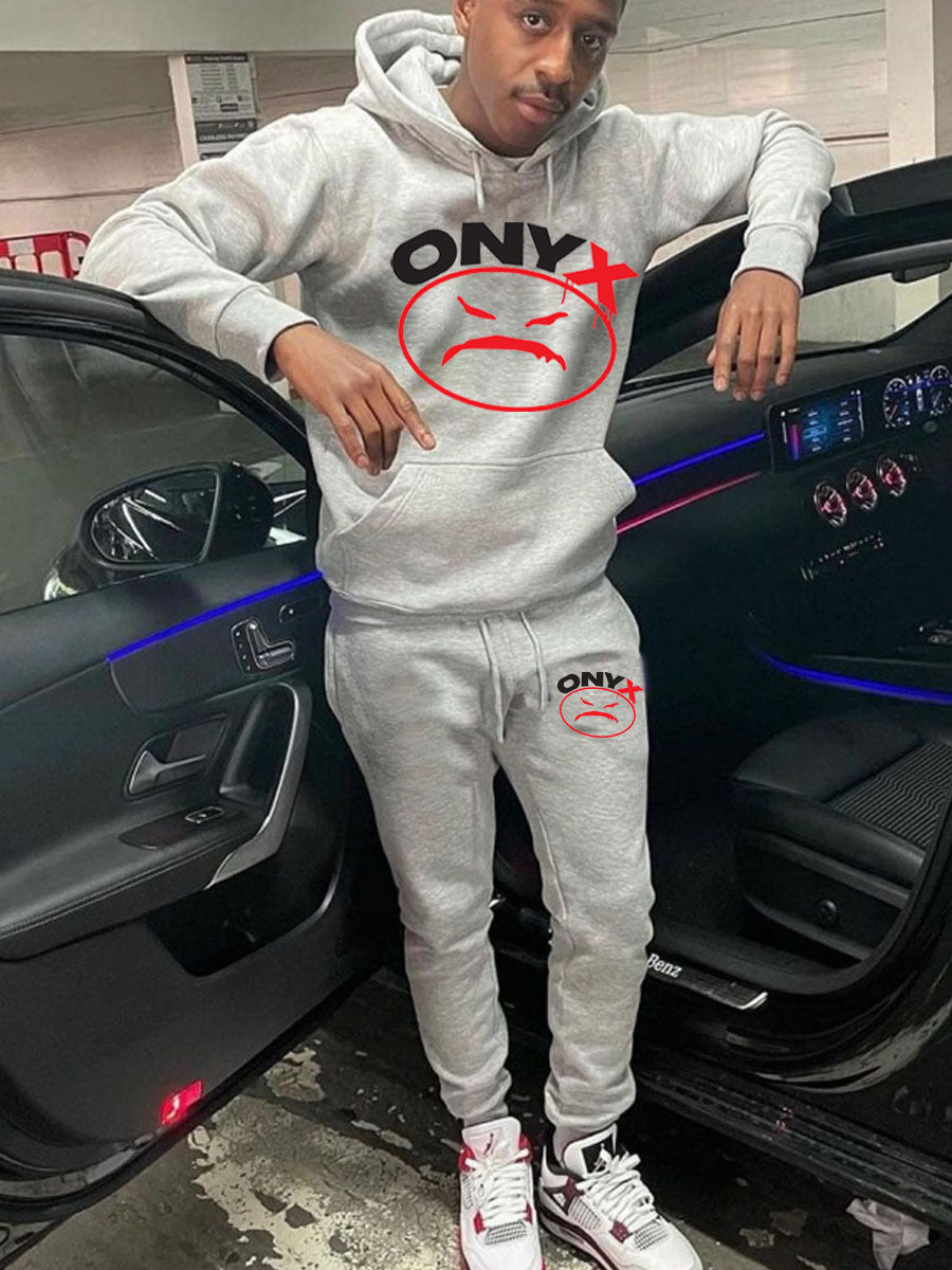 Herren Hoodie- und Jogginghose-Set mit markantem Grafikdesign Aliams