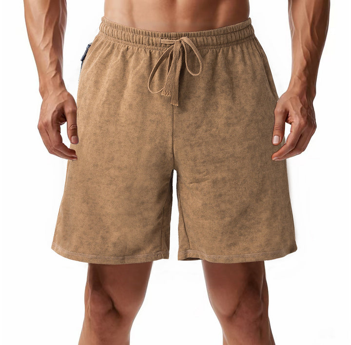Herren bequeme Freizeit-Shorts aus sanftem Stoff mit verstellbarem Kordelzug Aliams