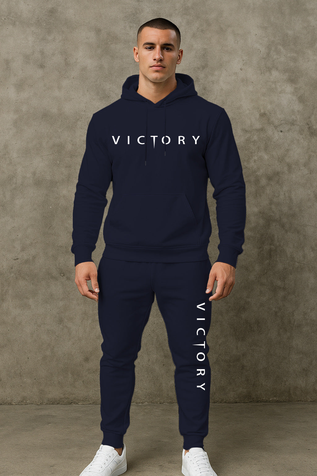 Herren komfortabler Sportanzug mit modernem Schriftzug Aliams