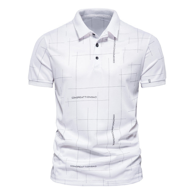 Herren Poloshirt mit modernem grafischen Druck und atmungsaktiver Funktion Aliams