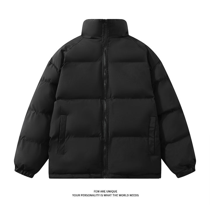 Herren warm gefütterte Winterjacke mit hohem Kragen und praktischem Reißverschluss Aliams