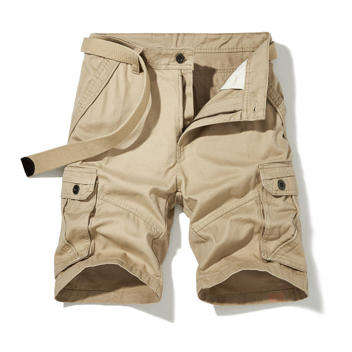 Herren funktionale Cargo-Shorts mit flexiblen Gürtelschlaufen und praktischen Seitentaschen Aliams