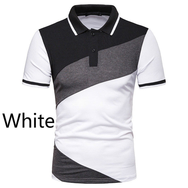 Herren Kurzarm Poloshirt mit modernem geometrischen Design Aliams