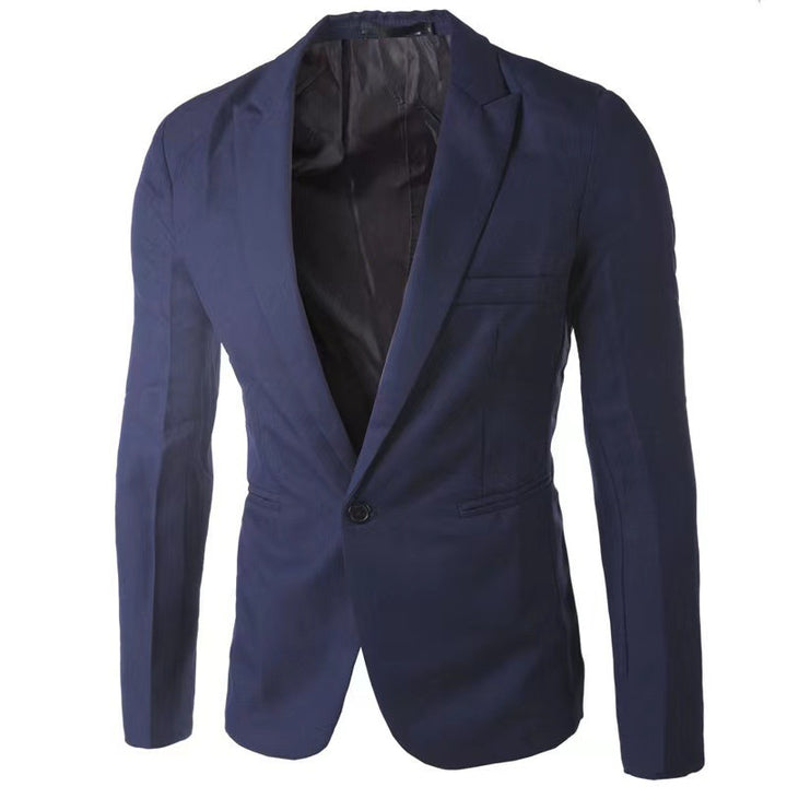 Herren eleganter Blazer mit schmalem Schnitt und feinen Akzenten Aliams