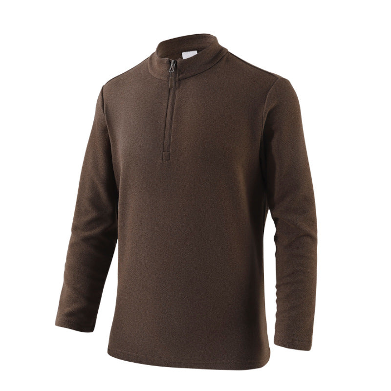 Herren Freizeit Pullover mit Stehkragen und Reißverschluss Aliams