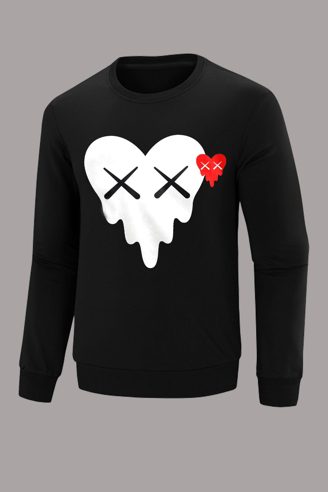 Herren Sweatshirt mit kreativer Herz-Grafik Aliams