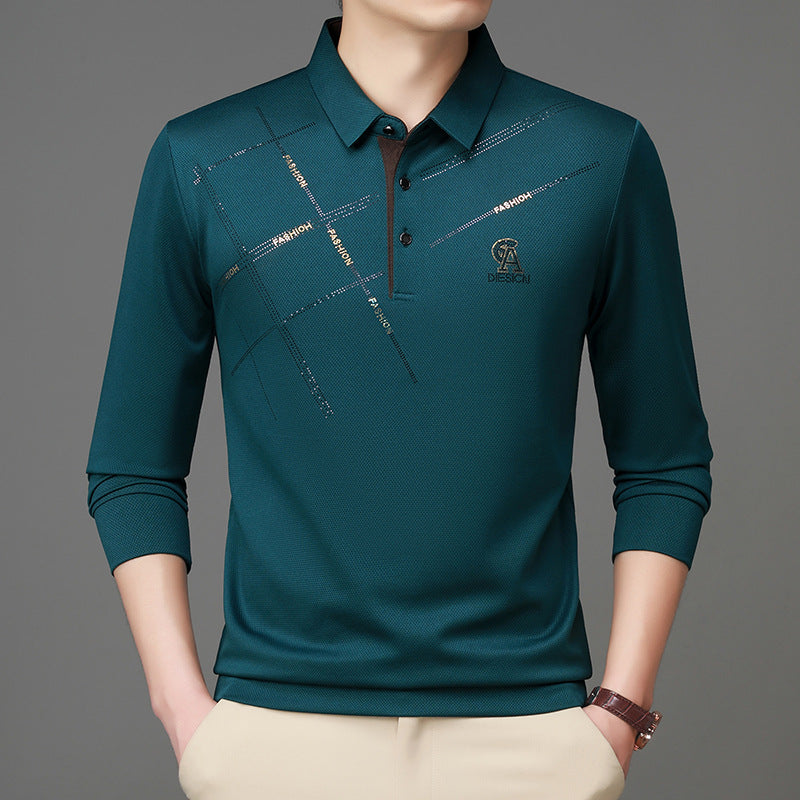 Herren Poloshirt mit stylischem Grafikdruck und hochwertigem Funktionsmaterial Aliams