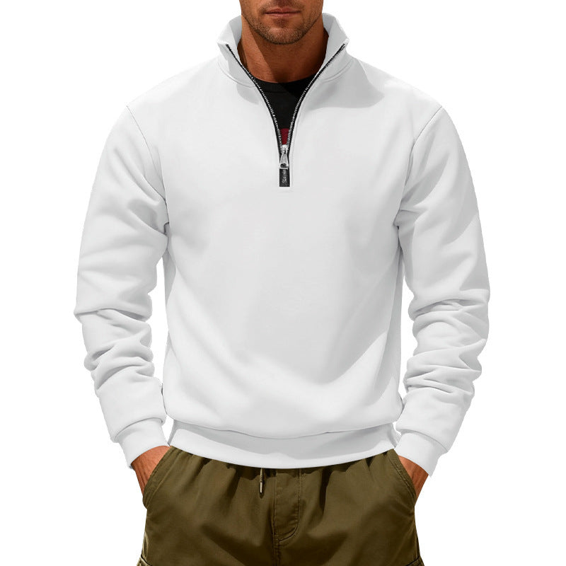 Herren Sportpullover mit modernem Stehkragen und praktischen Reißverschluss Aliams