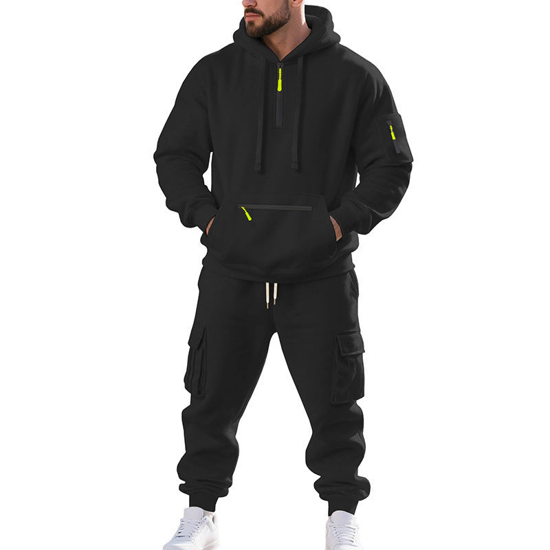 Herren Sportliches Hoodie- und Cargo-Set Aliams