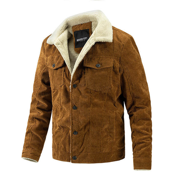 Herren Kordjacke mit weichem Teddyfutter Aliams