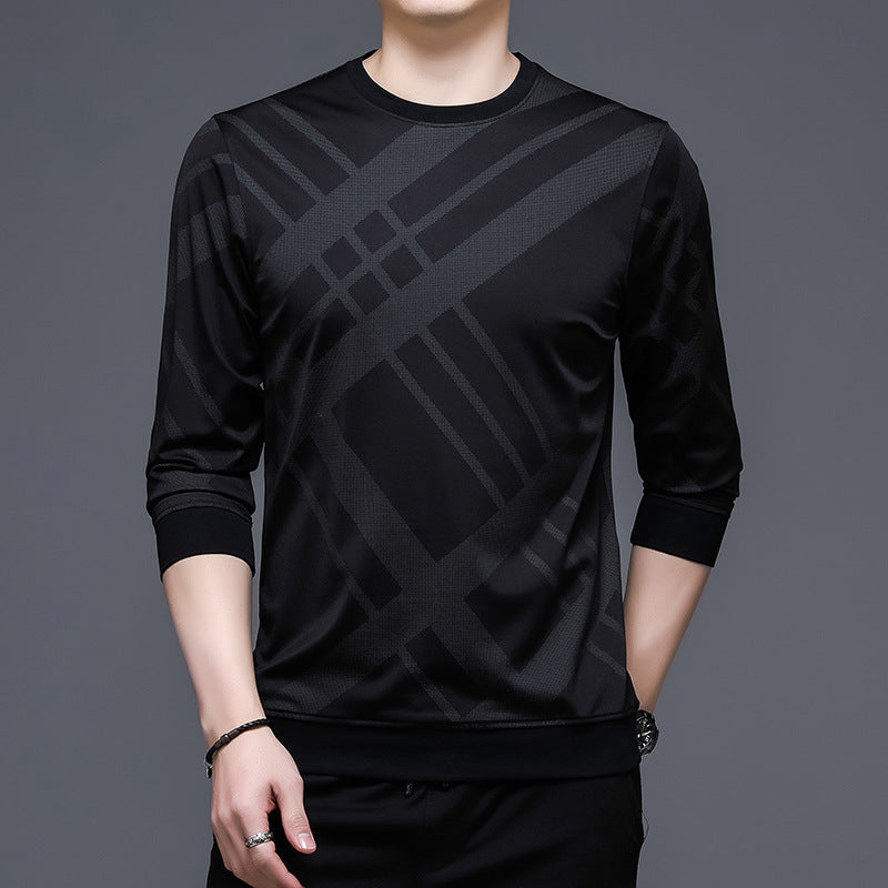 Herren atmungsaktives Langarmshirt mit modernem Karomuster Aliams