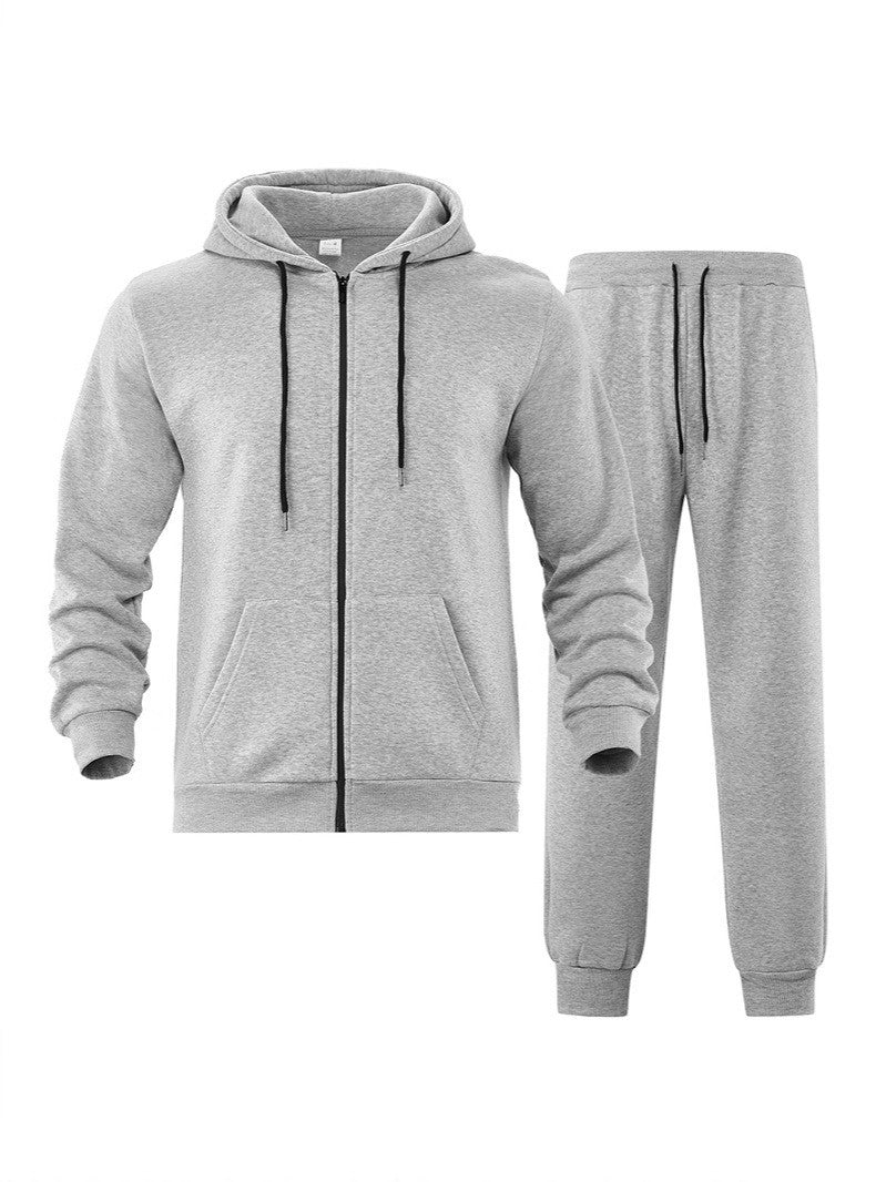 Herren Sportlicher Fleece-Jogginganzug mit Kapuze Aliams