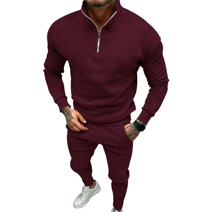 Herren sportives Sweatshirt- und Jogginghose-Set mit Reißverschluss Aliams