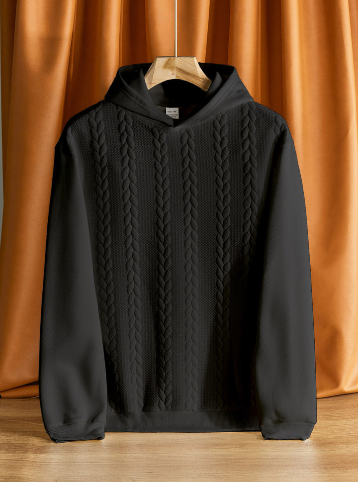 Herren eleganter Kapuzenpullover mit strukturiertem Design Aliams