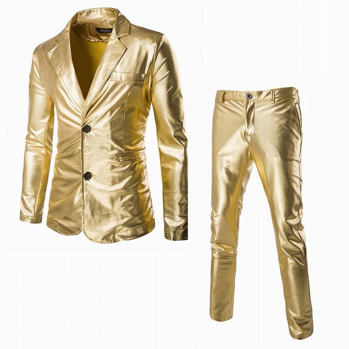 Herren Glamouröser Satin-Blazer Aliams