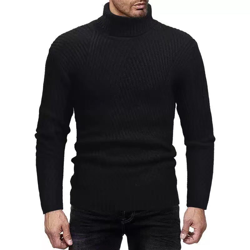 Herren Rollkragenpullover mit gerippter Struktur Aliams