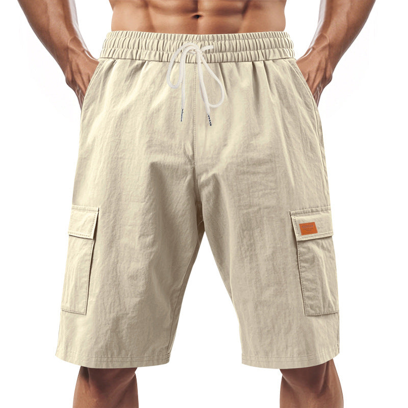 Herren Cargo-Shorts mit vielseitigen Taschen und elastischem Bund Aliams