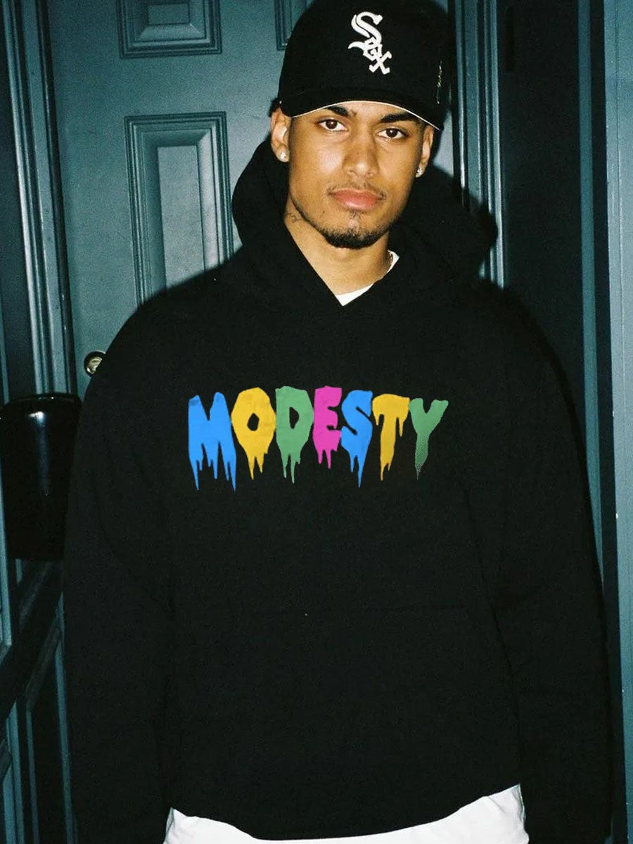 Herren Hoodie mit künstlerischem Farbverlauf und lässigem Schnitt Aliams