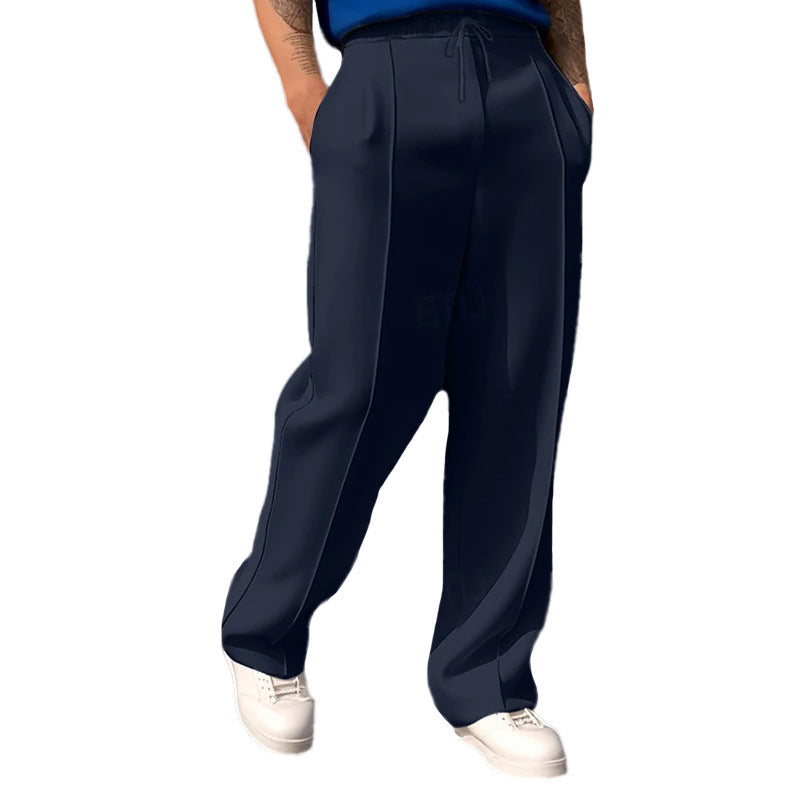 Herren atmungsaktive Freizeithose mit elastischem Bund und seitlichen Eingrifftaschen Aliams