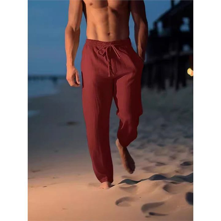 Herren atmungsaktive Strandhose mit verstellbarem Bund Aliams