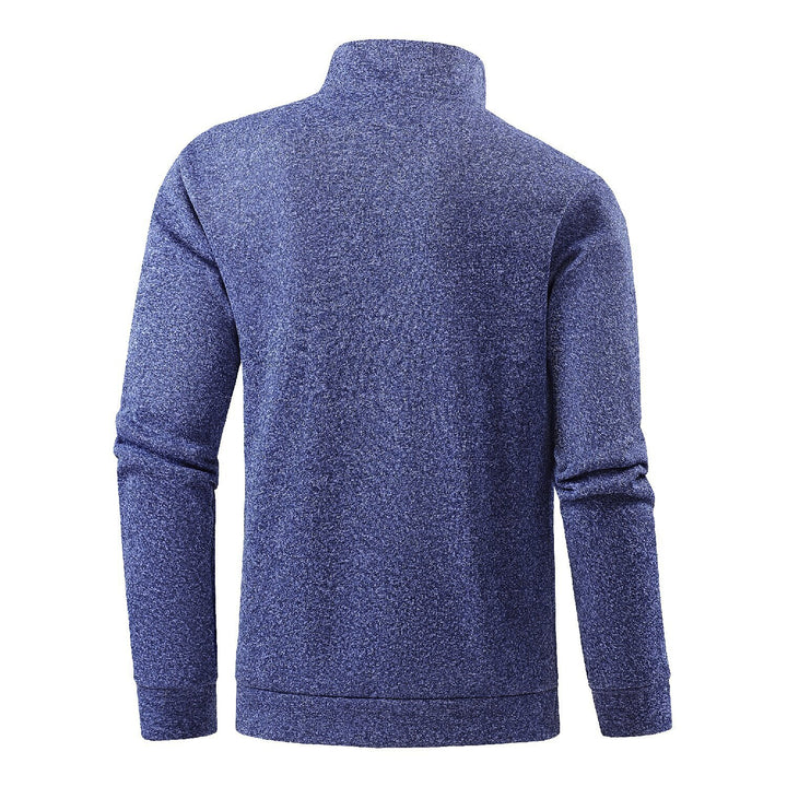 Herren Hochkragen Fleece-Pullover mit Reißverschluss Aliams