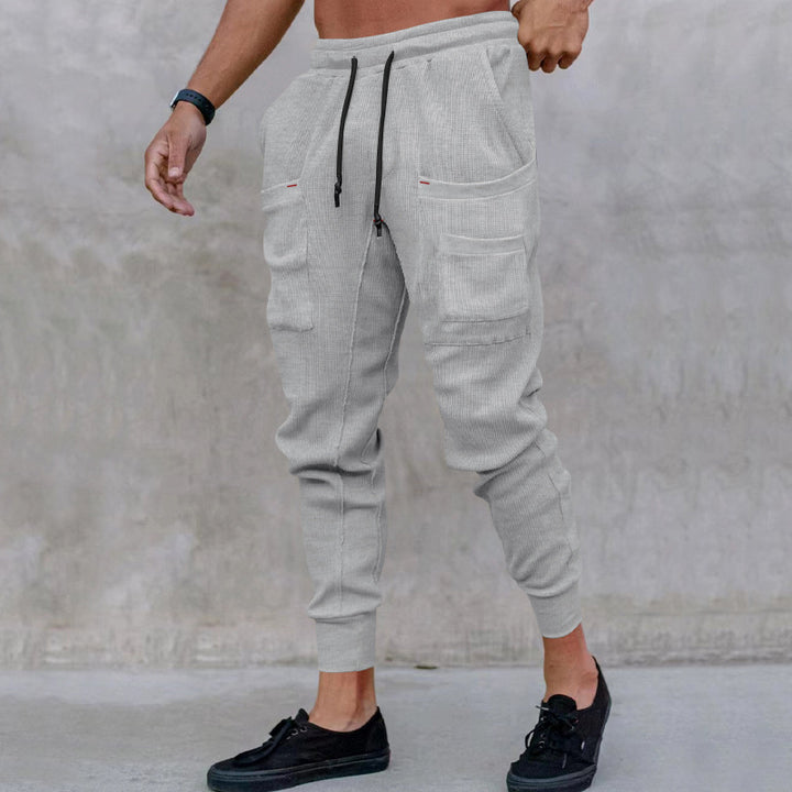 Herren Cargo-Jogginghose mit elastischem Bund und praktischen Taschen Aliams