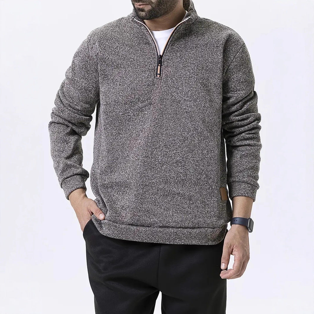 Herren Fleece-Pullover mit halbem Reißverschluss Aliams