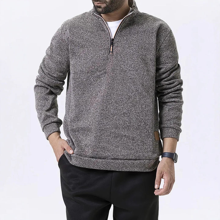 Herren Fleece-Pullover mit halbem Reißverschluss Aliams