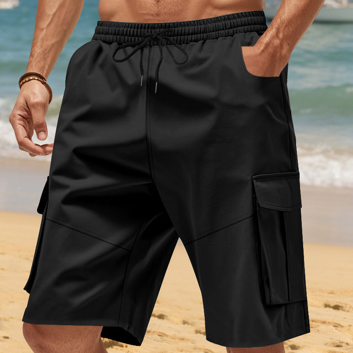 Herren Cargo-Shorts mit elastischem Bund und praktischen Seitentaschen Aliams