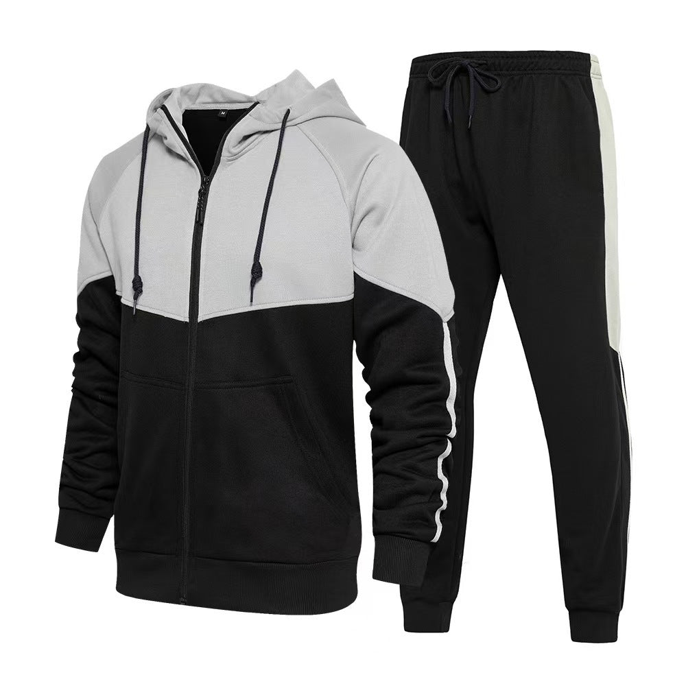 Herren Sportliche Fleece-Jogginganzug Aliams
