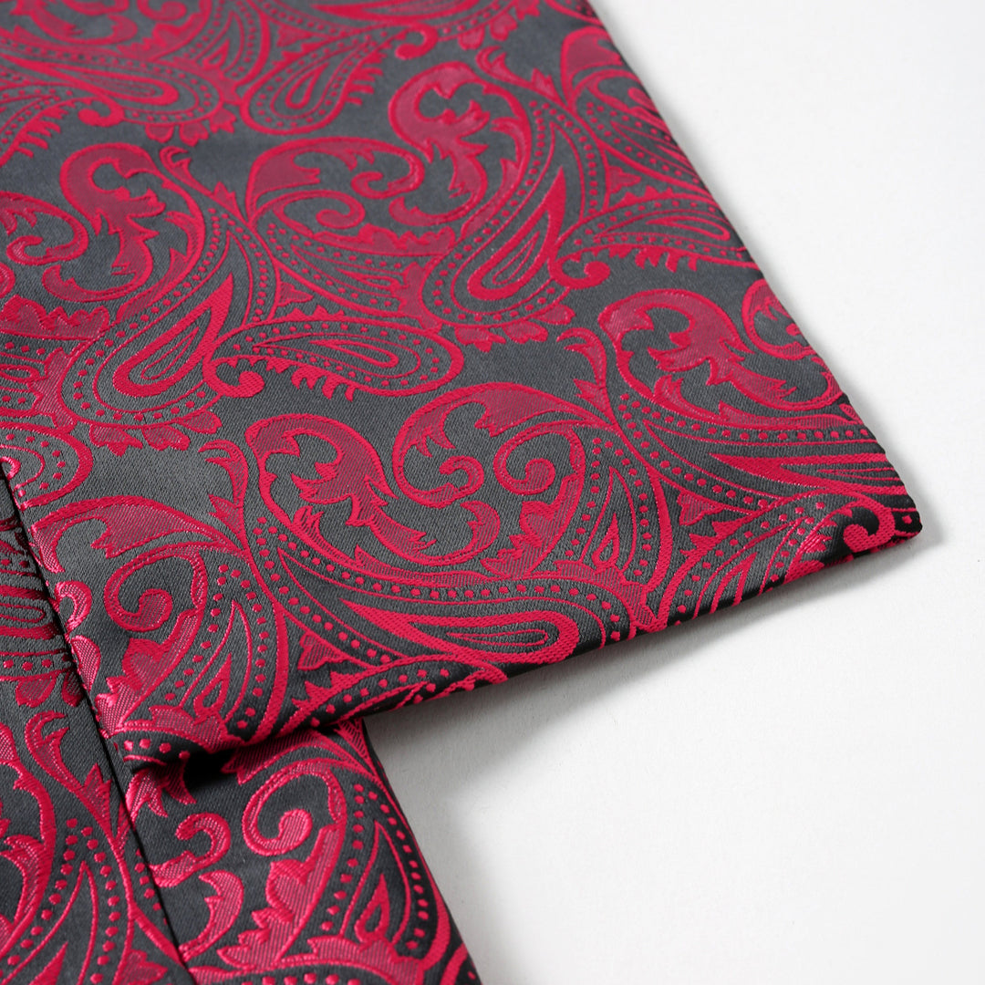 Herren eleganter Pailletten-Blazer mit Paisley-Muster Aliams