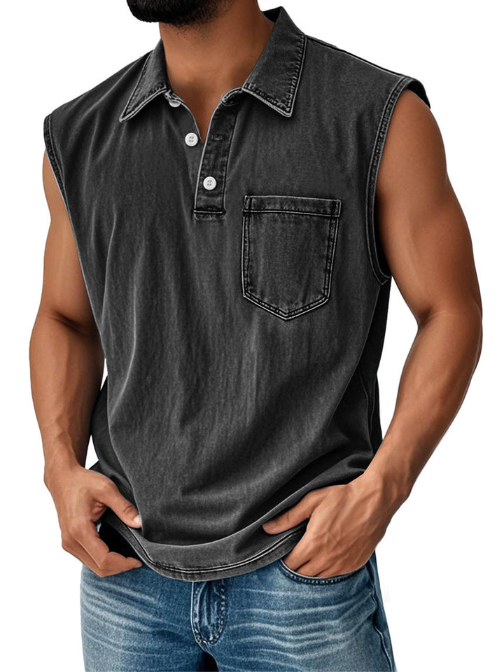 Herren ärmelloses Polohemd Aliams