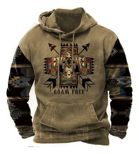 Herren Kapuzenpullover mit dynamischem Marmormuster Aliams