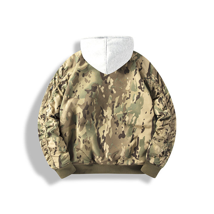 Herren funktionale Bomberjacke mit abnehmbarer Kapuze Aliams