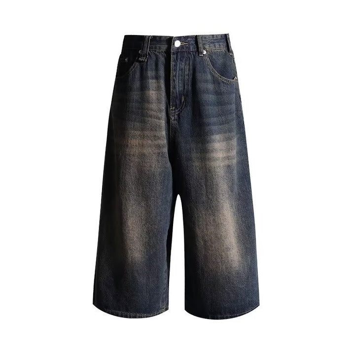 Herren Weite Jeansshorts im lässigen Stil mit hochwertiger Denim-Qualität Aliams