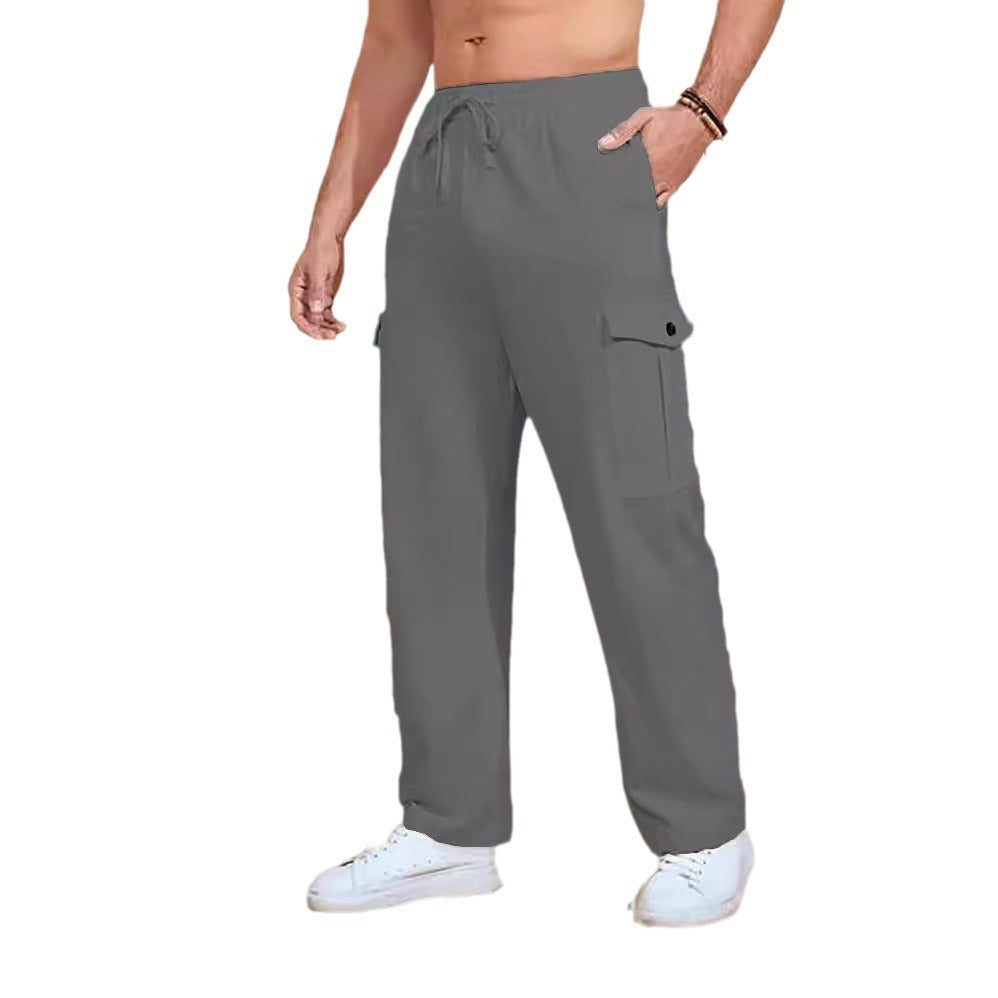 Herren Cargo-Hose mit praktischen Taschen und elastischem Bund Aliams