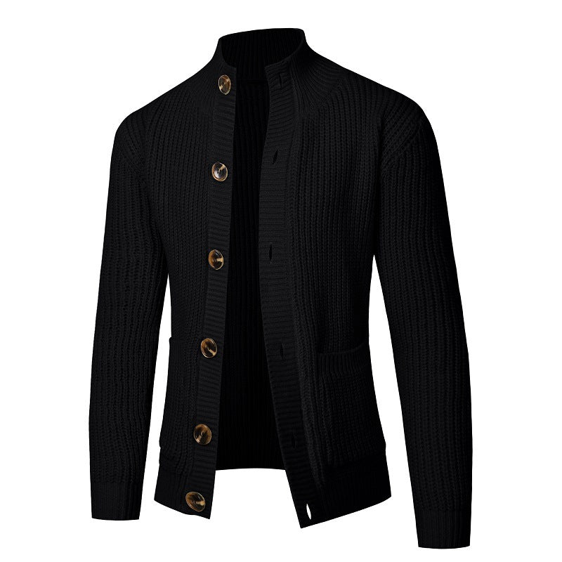 Herren komfortable Strickjacke mit Knopfverschluss Aliams