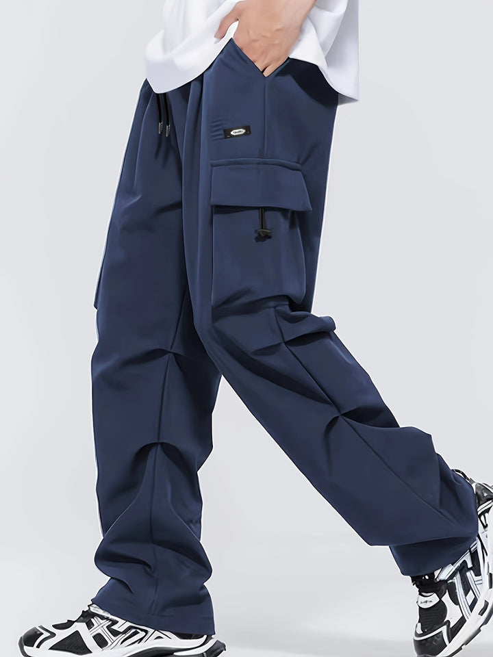 Herren Cargo-Hose mit multifunktionalen Taschen und verstellbarem Bund Hedi-Mode