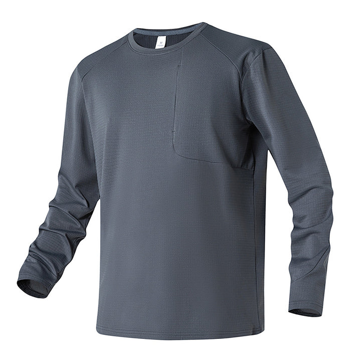 Herren Funktionslongsleeve mit atmungsaktiven Eigenschaften und praktischer Tasche Aliams