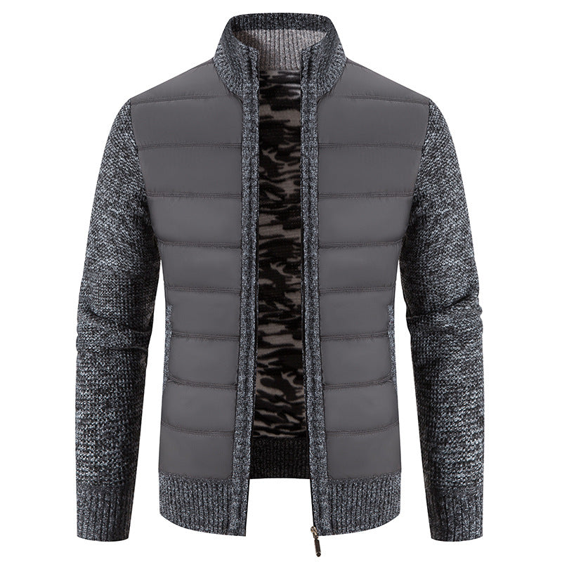 Herren gesteppte Jacke mit modischem Strickarm Aliams